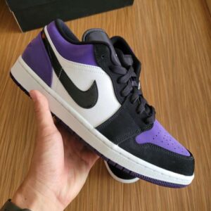 Nike air jordan 1 low purple black white First Copy